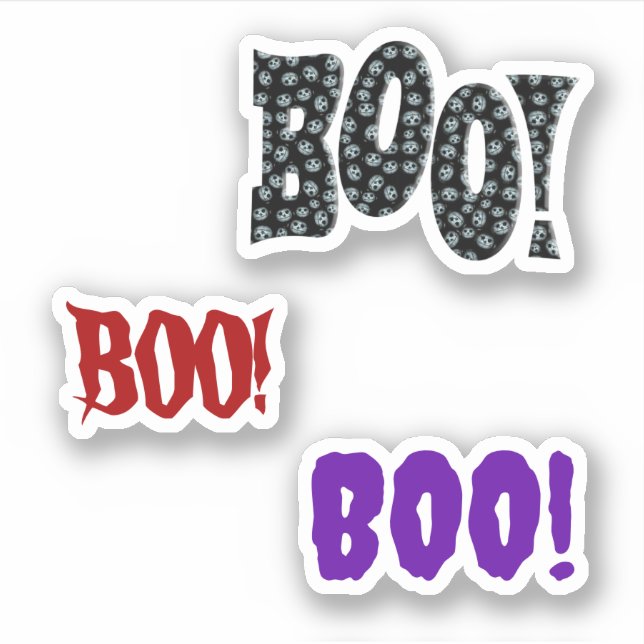 Skräpbok BOO! Halloween Klistermärken (Framsida)