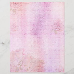 Skrapbok Ephemera rosa ros Shabby chic