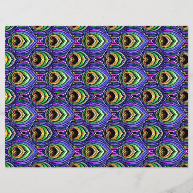 Skrapbok för 8,5 x 11 tum papper fågelfjäder (Framsida)