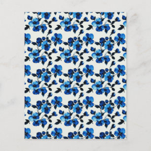 Skrapbok för blå Blommigt och skräppost Journal Pa