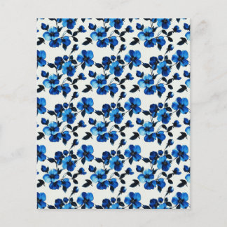 Skrapbok för blå Blommigt och skräppost Journal Pa