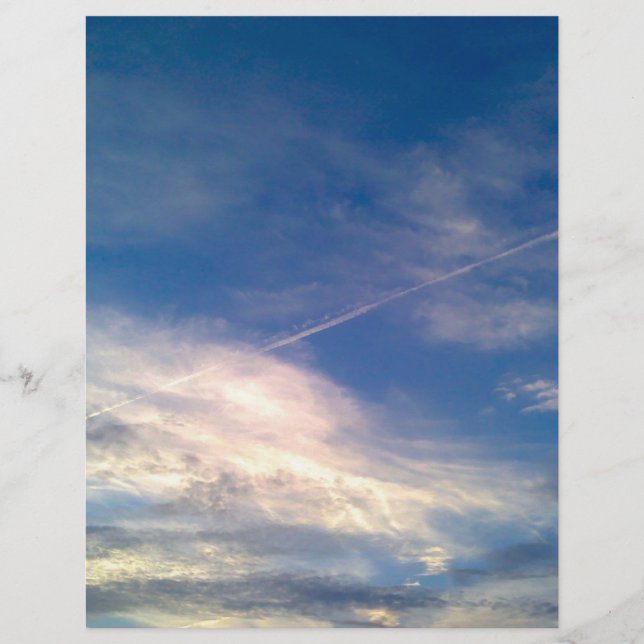 Skrapbok för blå himmel och moln Stil Papper (Framsida)