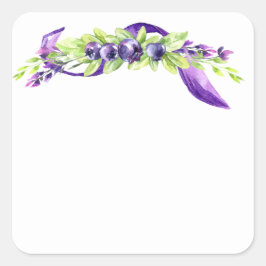 Skrapbok för blåbär fyrkantigt klistermärke