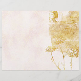 Skrapbok för Blommigten guld & Cream Papper