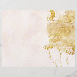 Skrapbok för Blommigten guld & Cream Papper