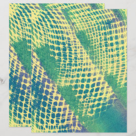 Skrapbok för Gult av grönt Blue Diamond Mönster Pa