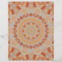 Skrapbok för hösten Orange Grått Kaleidoscope Möns