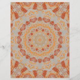 Skrapbok för hösten Orange Grått Kaleidoscope Möns