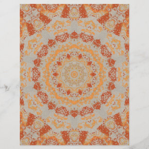 Skrapbok för hösten Orange Grått Kaleidoscope Möns