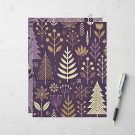 Skrapbok för lila och Guld