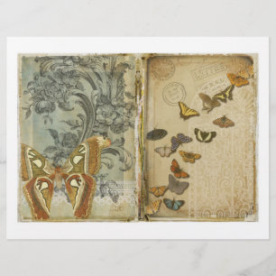 Skrapbok för måne och fjäril-skräp Journal Papper