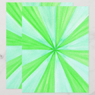 Skrapbok för Mönster med blått och Grönt vattenfär