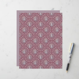 Skrapbok för Rosa Snögubbe Mandala Ogee Fläkt