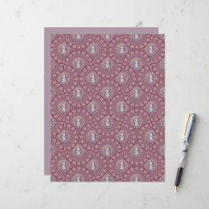 Skrapbok för Rosa Snögubbe Mandala Ogee Fläkt