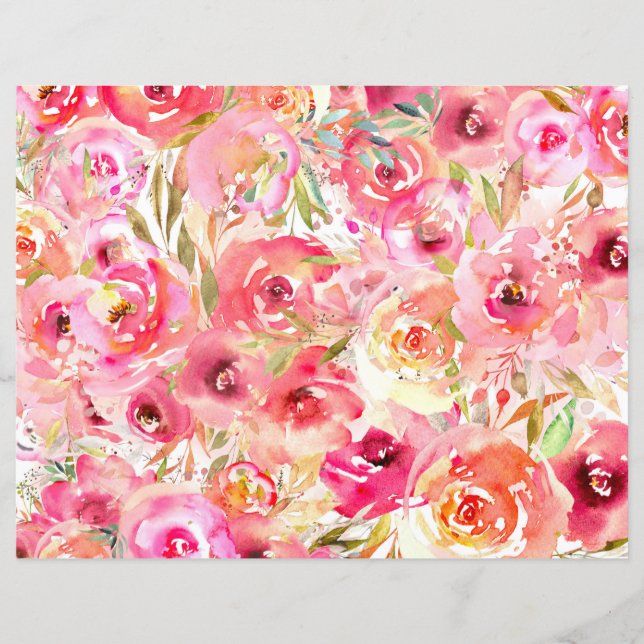 Skrapbok för rosa Vår Papper (Framsida)