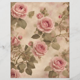 Skrapbok för rosa vintage ro papper