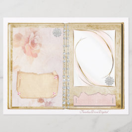 Skrapbok för skräppost för vintage bröllop, Journa