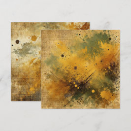 Skrapbok för utskriven Golden Harvest Distress Blä Inbjudningar