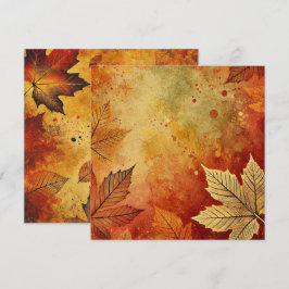 Skrapbok för utskrivet Fall Foliage Distress Bläck Inbjudningar