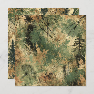 Skrapbok för utskrivet Fall-skog i Bläck Inbjudningar