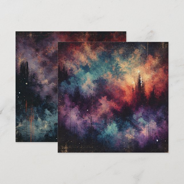 Skrapbok för utskrivet snurra twilight Bläck Inbjudningar (Fram/baksida)