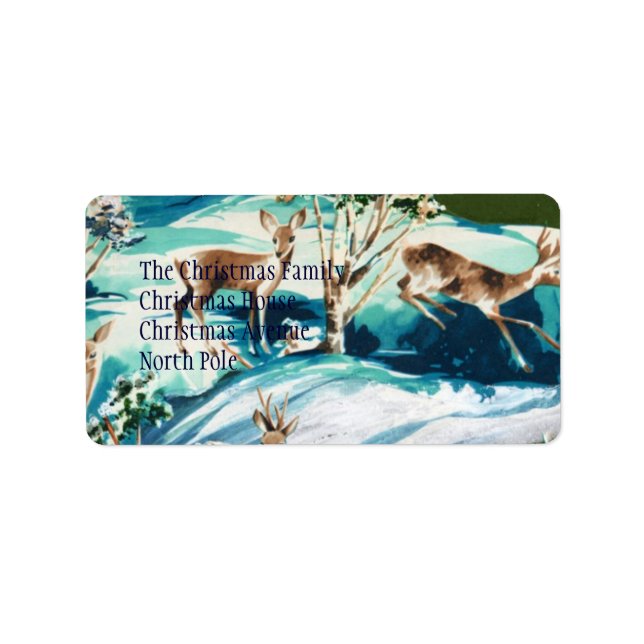 Skrapbok, Hjort Adressetikett (Framsidan)