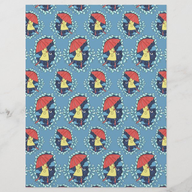 Skrapbok med regn dagsljus papper 8,5 x 11 (Framsida)