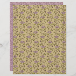 Skrapbok Papper för Art nouveau Blommigt