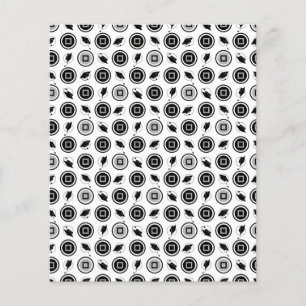 Skrapbok Papper för Black & Silver Studenten Mönst