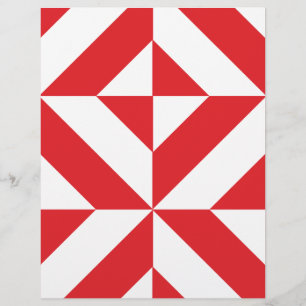 Skrapbok - Papper för Cherry Red Geometric Deco Cu