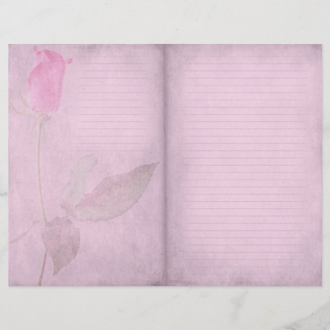 Skrapbok Papper för Rosa ros-länd Journal (Framsida)