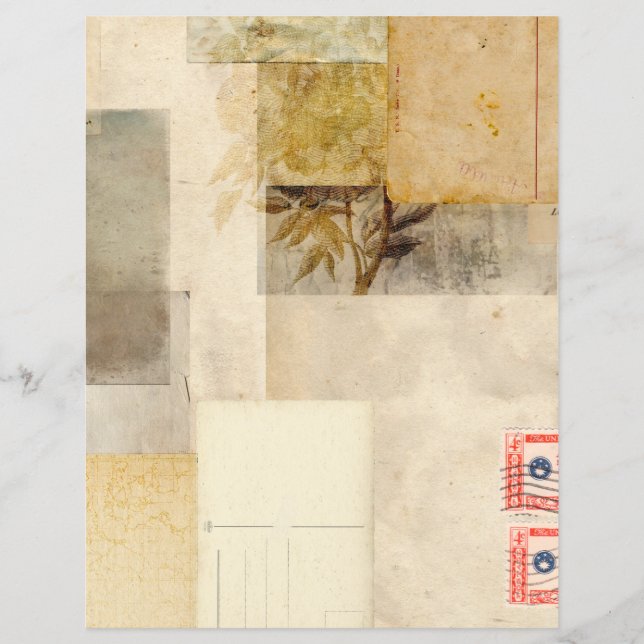 Skrapbok Papper för Vintage Journal (Framsida)