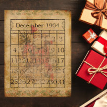 Skrapbok - Papper för Vintage-julkalender