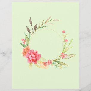 Skrapbok - Papper för Watercolor Cottage Garden Ro