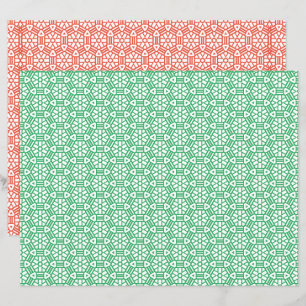 Skrapbok Papper - Hexagon och Pub i 2 Färg