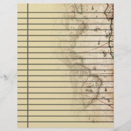 Skrapbok Papper med vintage Karta