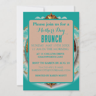 Skrapbok Stil Mors dag Inbjudningar