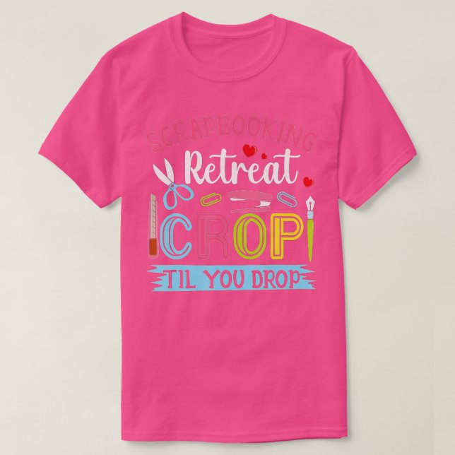 Skrapboka Retreat Skörd-til som du släpper T Shirt (Design framsida)
