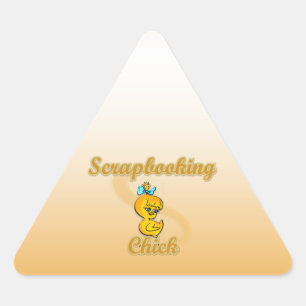 Skrapbokad Chick Triangelformat Klistermärke