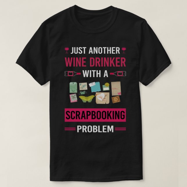Skrapboksbokning av skräppost för vin t shirt (Design framsida)