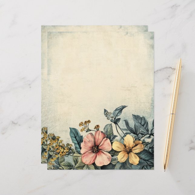 Skrapboksformat för skräppost Journal i Blommigten (Fram/Back In Situ)