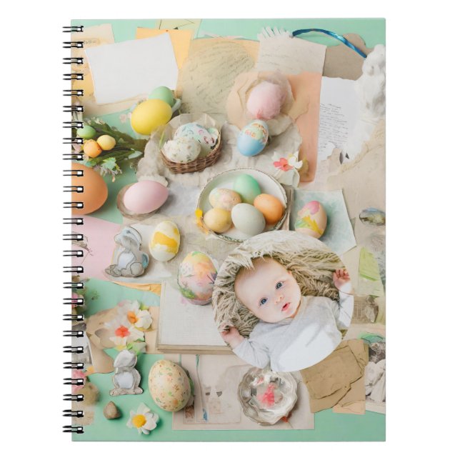 Skrapboksfoto i Cute Modern Påsk Anteckningsbok (Framsidan)