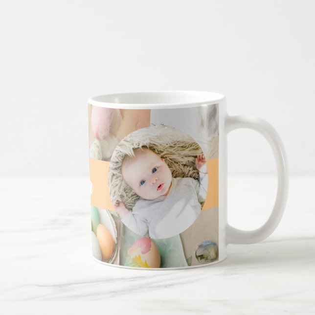 Skrapboksfoto i Cute Modern Påsk Kaffemugg (Höger)