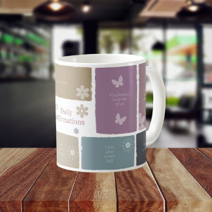 Skrapboksoffertkonst, självständig positiv bekräft kaffemugg