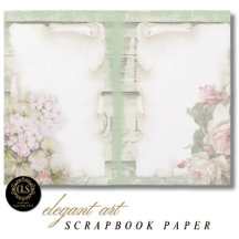 Skrapbokspapper – Vintage blommig efemär