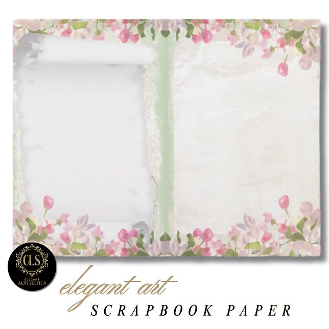 Skrapbokspapper – Vintage blommig efemär 2 (Decoupage Paper – Vintage Floral Ephemera 2)