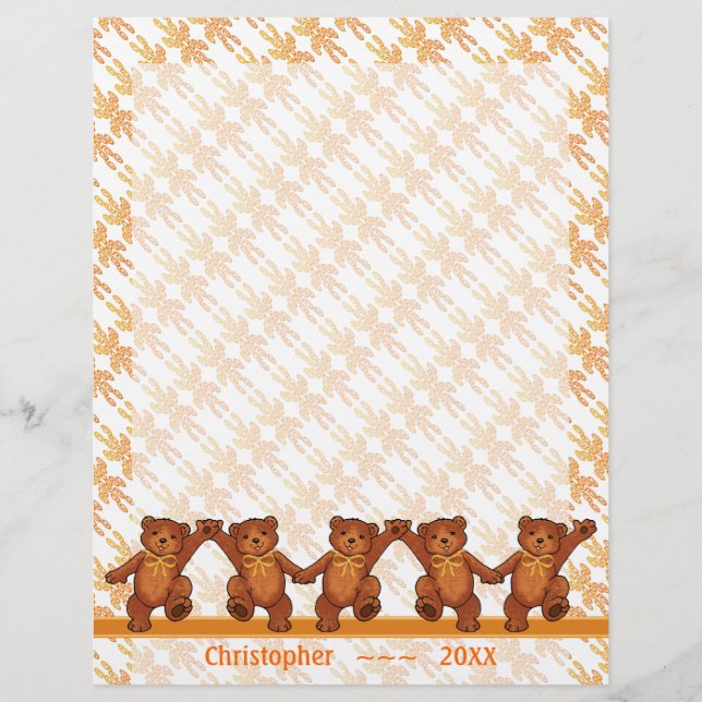 Skrapbokssidor för Anpassningsbar av Nallar Reklamblad (Framsidan)