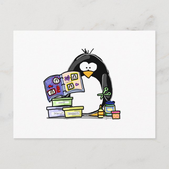 Skrapbook Penguin Vykort (Framsida)