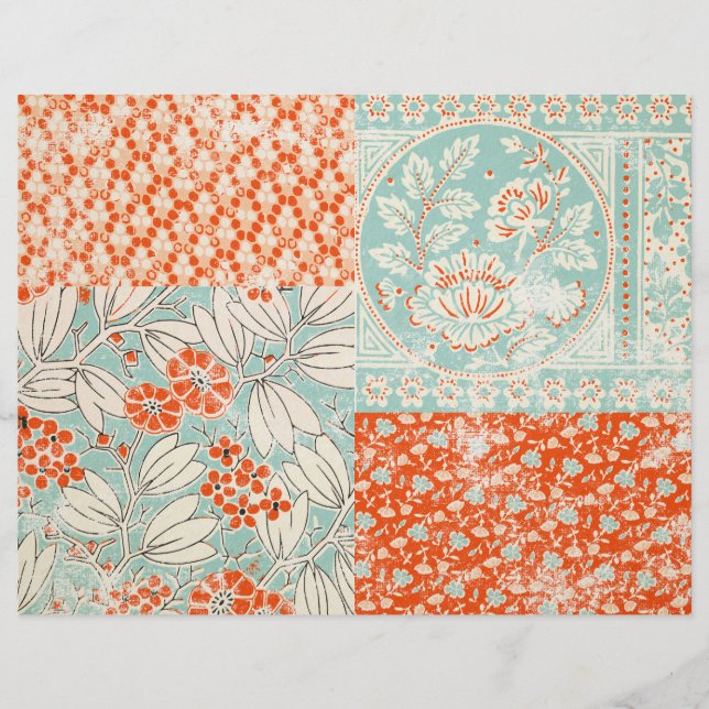 Skrapbook-skräppost av Blommigt Journal Papper (Framsida)