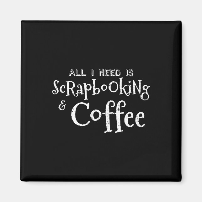 Skrapbooking Coffee Vintage Magnet (Framsidan)